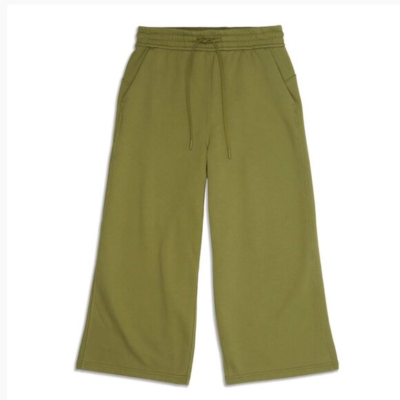 Lululemon High Rise Wide Leg Crop Loungeful Pants Sz 6 - Picture 1 of 7